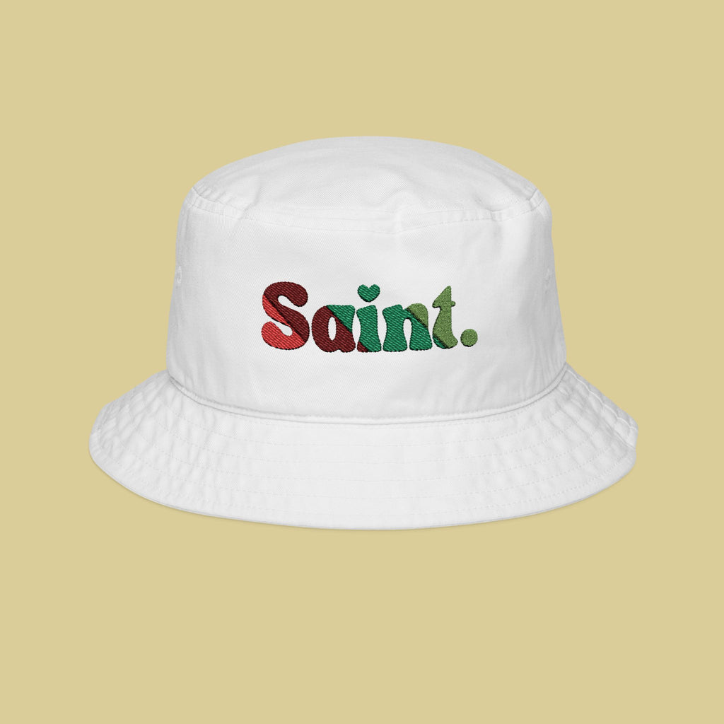 Embroidered 'Saint.' Bucket Hat