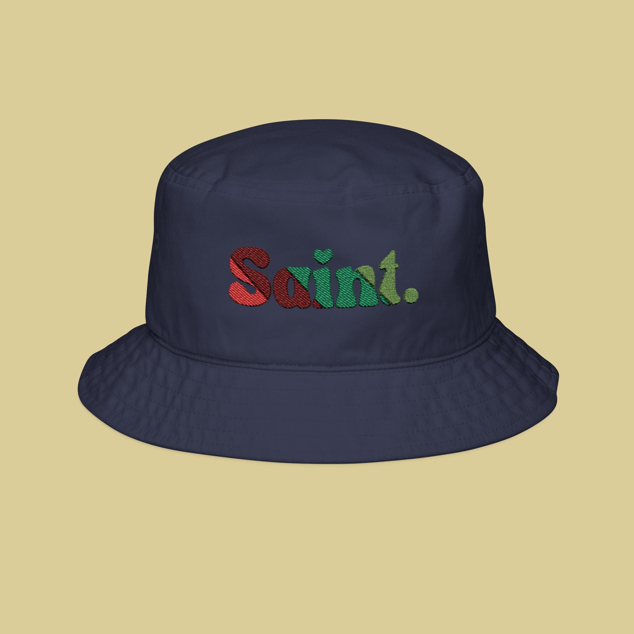 Embroidered 'Saint.' Bucket Hat