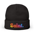Saint Embroidered Knit Beanie